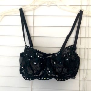 Bra Underwire Black Lace SZ XS Unbranded